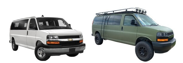 before and after camper van